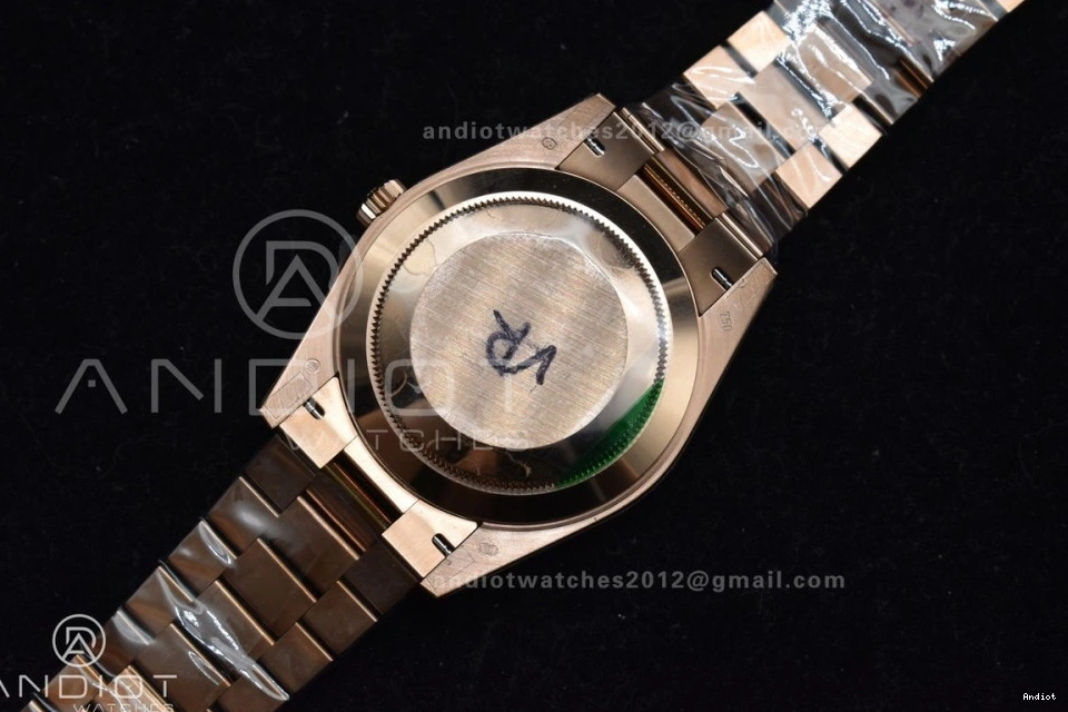 President RG On Crystal Markers GMF Dial Bracelet 40 DayDate 904L A3255 Steel Meteorite 0203